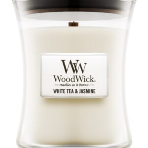 Bougie medium Woodwick Thé blanc et Jasmin, Woodwick, , par Esprit Maison