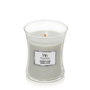 Bougie medium Woodwick Lavande et Cèdre, Woodwick, , par Esprit Maison