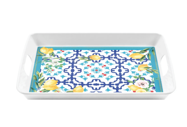 Plateau rectangulaire avec poignées Guzzini Flower&Lemon, Guzzini, , par Esprit Maison