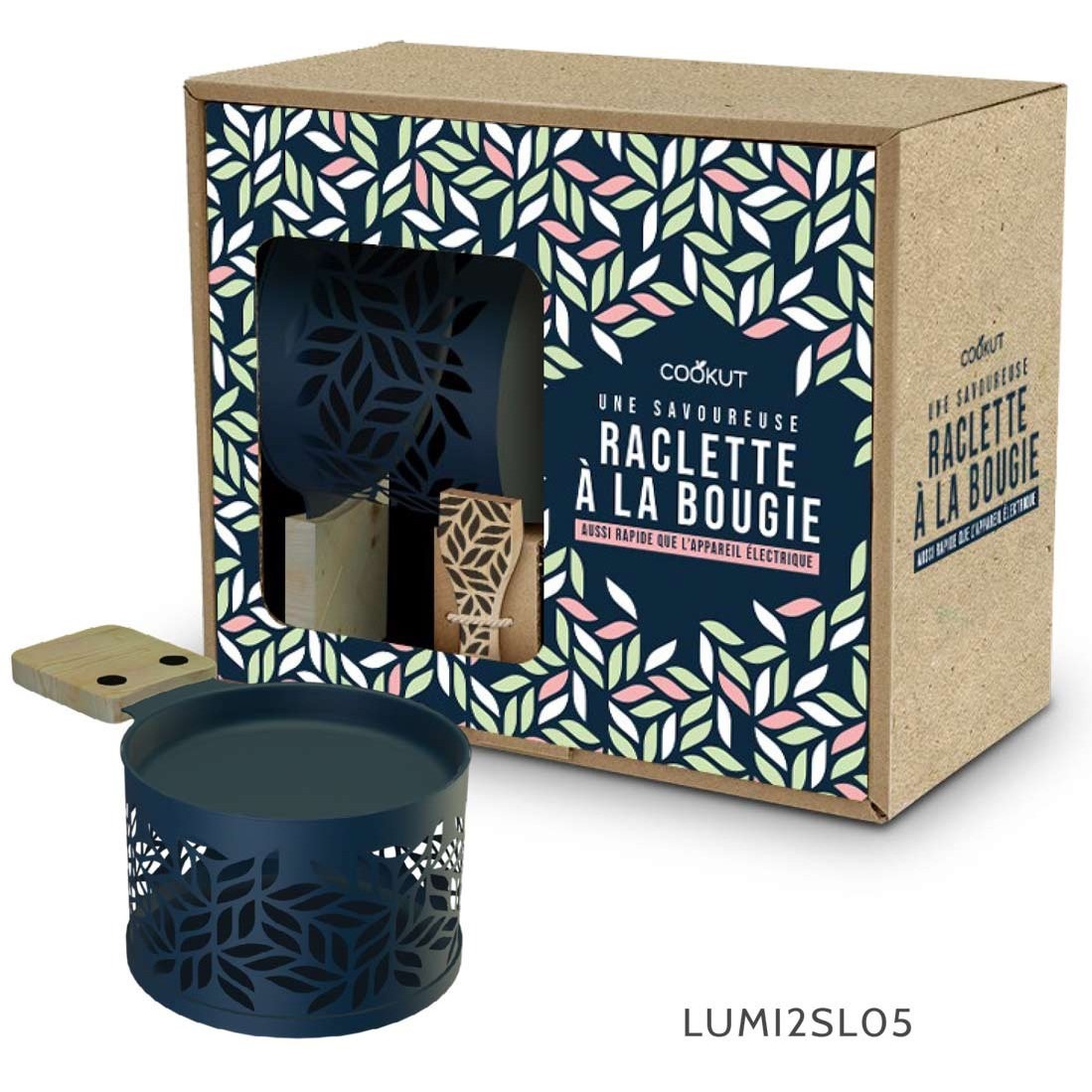 Raclette bougie Cookut Série Limitée par 2 Bleu Feuilles, Cookut, , par Esprit Maison