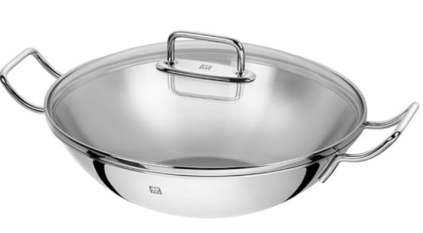 WOK PLUS INOX 32 CM AVEC COUVERCLE, , , par Esprit Maison