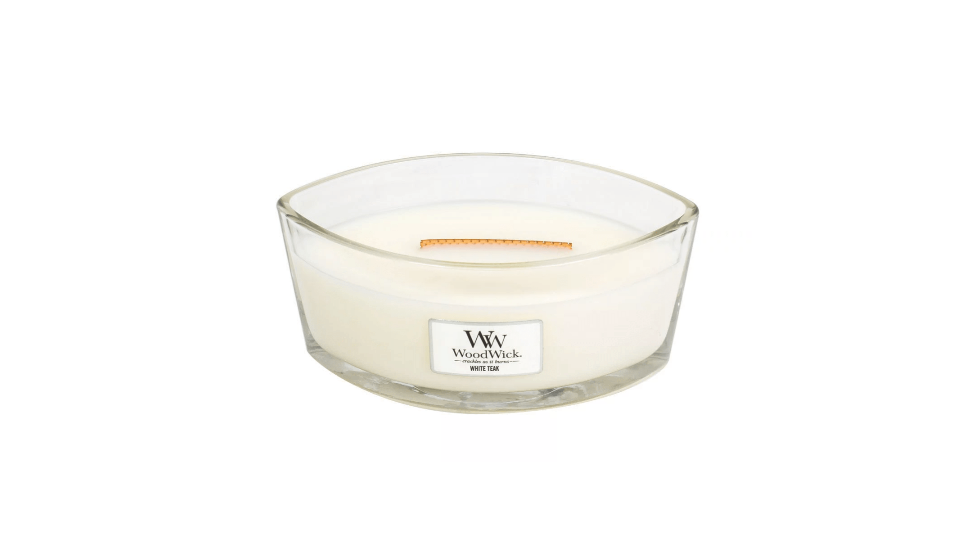 Bougie Ellipse Woodwick Teck Blanc, Woodwick, , par Esprit Maison