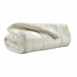 Plaid Betender doublé 130x180 Blanc Neige, Vivaraise, , par Esprit Maison