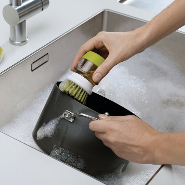 Brosse à vaisselle avec réservoir Gris Joseph Joseph – Image 3