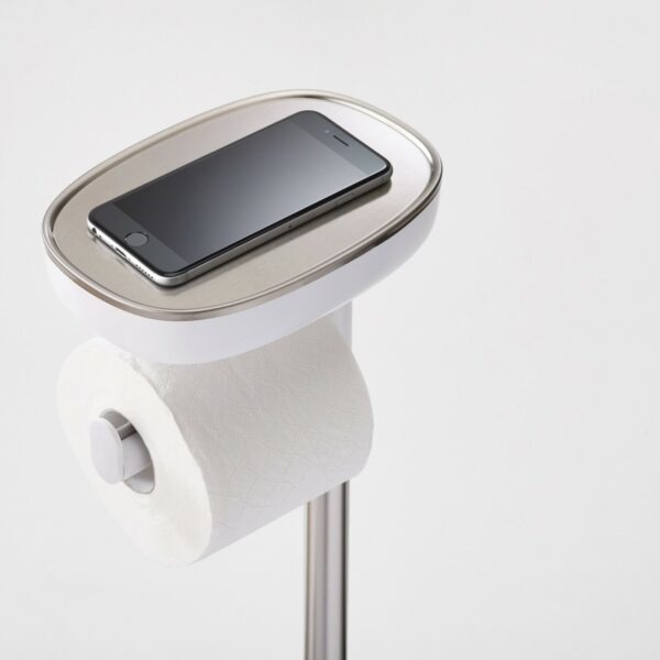 Easy Store Porte papier toilette avec brosse Flex Steel Joseph Joseph – Image 2