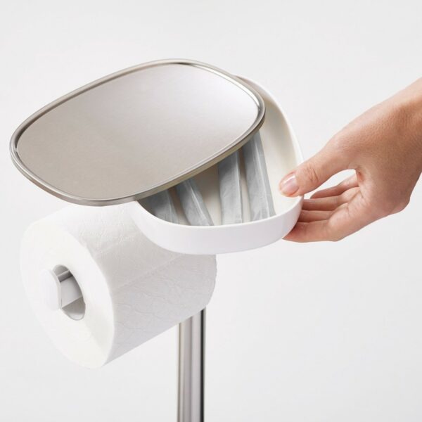 Easy Store Porte papier toilette avec brosse Flex Steel Joseph Joseph – Image 3