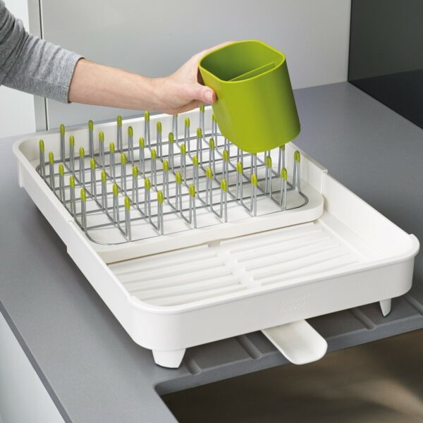 Extend Egouttoir extensible avec bonde Blanc/Vert Joseph Joseph – Image 2