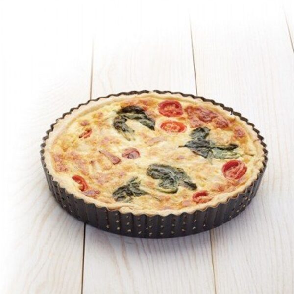 Moule à tarte 25cm canelé perforé à fond amovible Custy Bake – Image 3