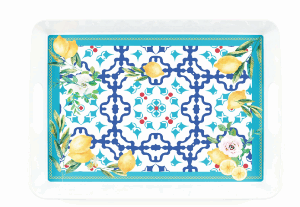 Plateau rectangulaire avec poignées Guzzini Flower&Lemon – Image 2
