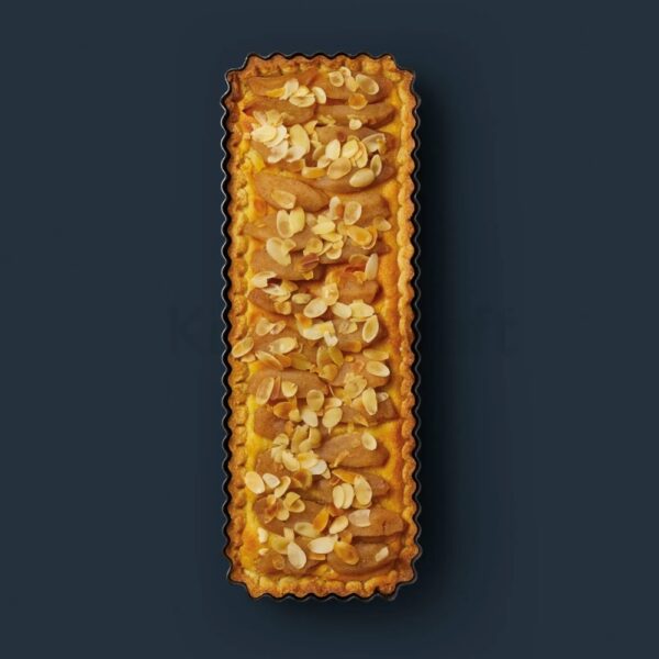 Moule à tarte 36cm x 13cm canelé perforé à fond amovible – Image 3