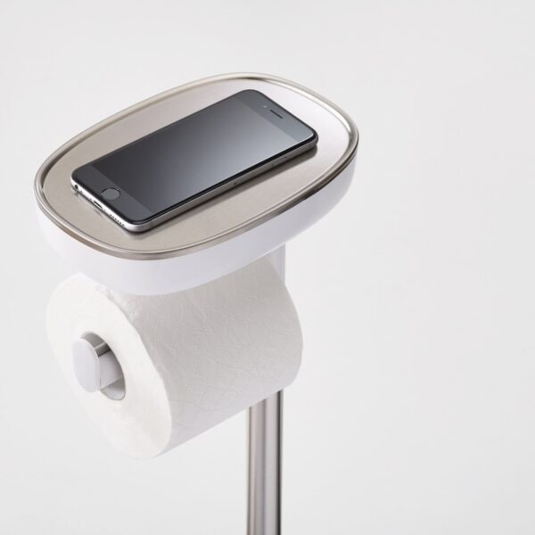 Easy Store Porte papier toilette avec brosse Flex Steel Joseph Joseph – Image 2