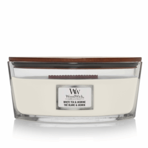 Bougie Ellipse Woodwick Thé blanc et Jasmin, Woodwick, , par Esprit Maison
