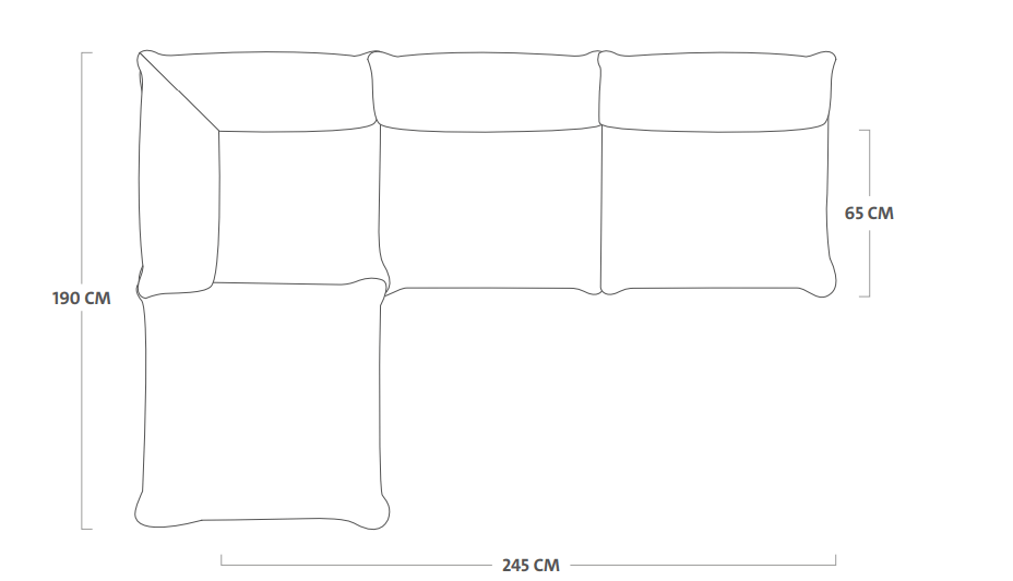 Paletti Set Large Royal - Wolf Grey, Fatboy, , par Esprit Maison