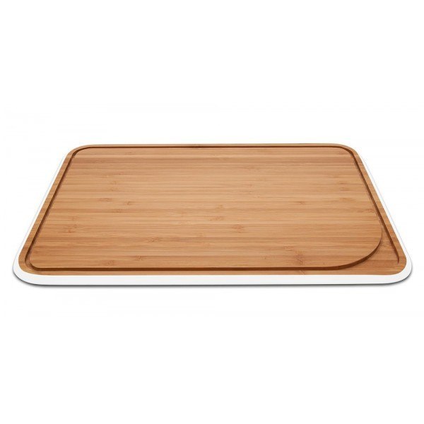 Planche à découper avec rigole M Blanc, Pebbly, , par Esprit Maison