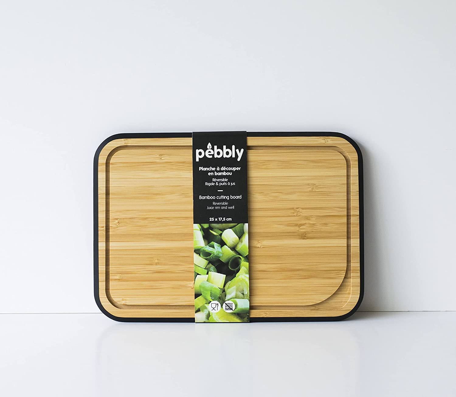 Planche à découper avec rigole S Noir Pebbly, Pebbly, , par Esprit Maison