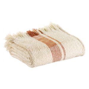 Plaid Jacquard Jane Sienne 130x160 - Vivaraise, Vivaraise, , par Esprit Maison