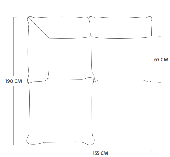 Paletti Set Medium Royal - Wolf Grey, Fatboy, , par Esprit Maison